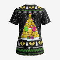 PickleBall Is Life Christmas Scrub Top Xmas Holiday Patterns - Wonder Print Shop