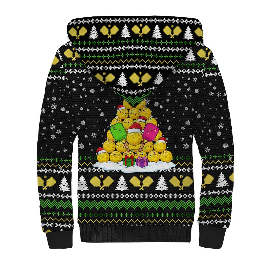 PickleBall Is Life Christmas Sherpa Hoodie Xmas Holiday Patterns - Wonder Print Shop