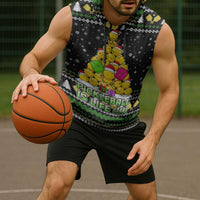 PickleBall Is Life Christmas Sleeveless Hoodie Xmas Holiday Patterns - Wonder Print Shop