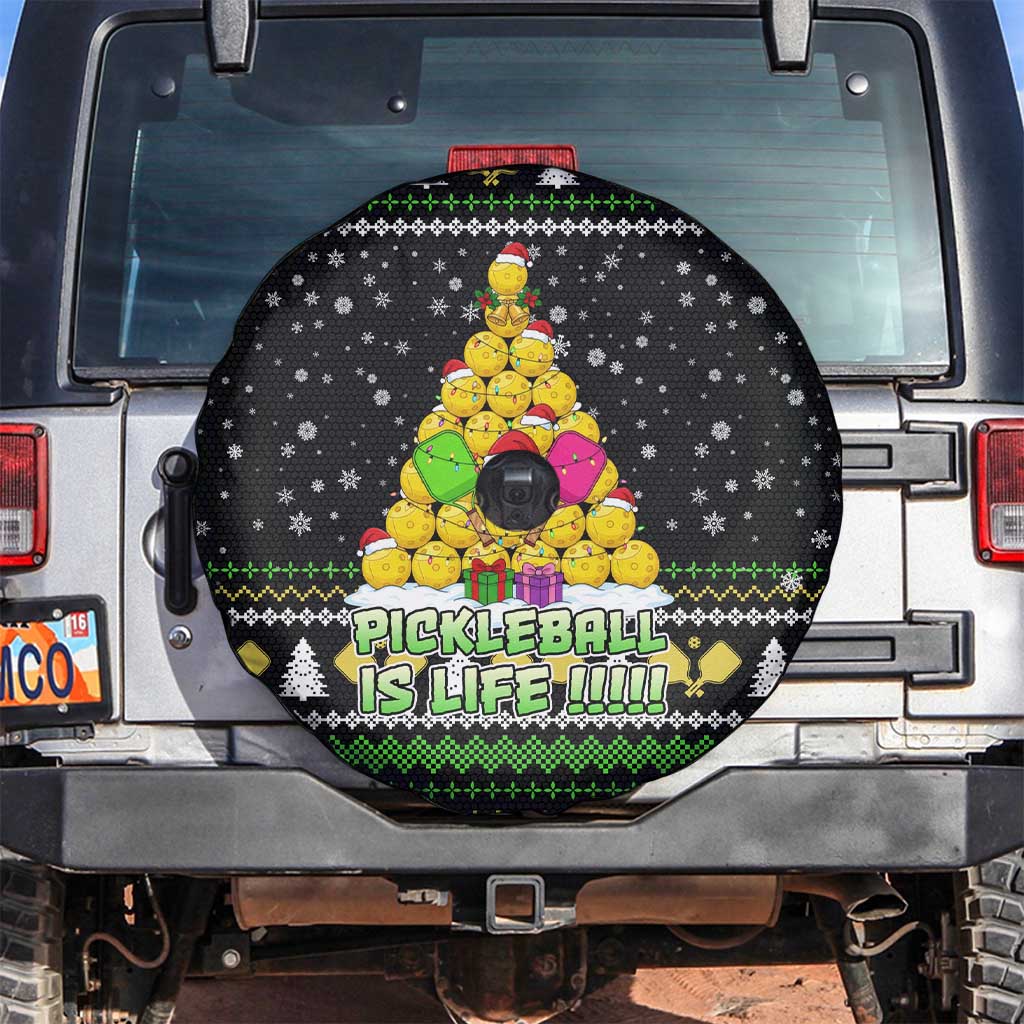 PickleBall Is Life Christmas Spare Tire Cover Xmas Holiday Patterns - Wonder Print Shop