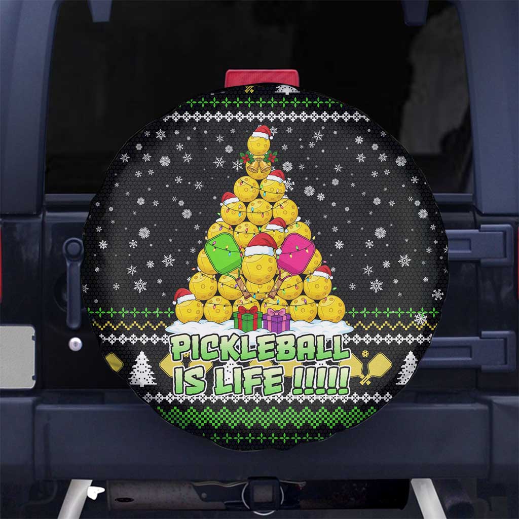 PickleBall Is Life Christmas Spare Tire Cover Xmas Holiday Patterns - Wonder Print Shop