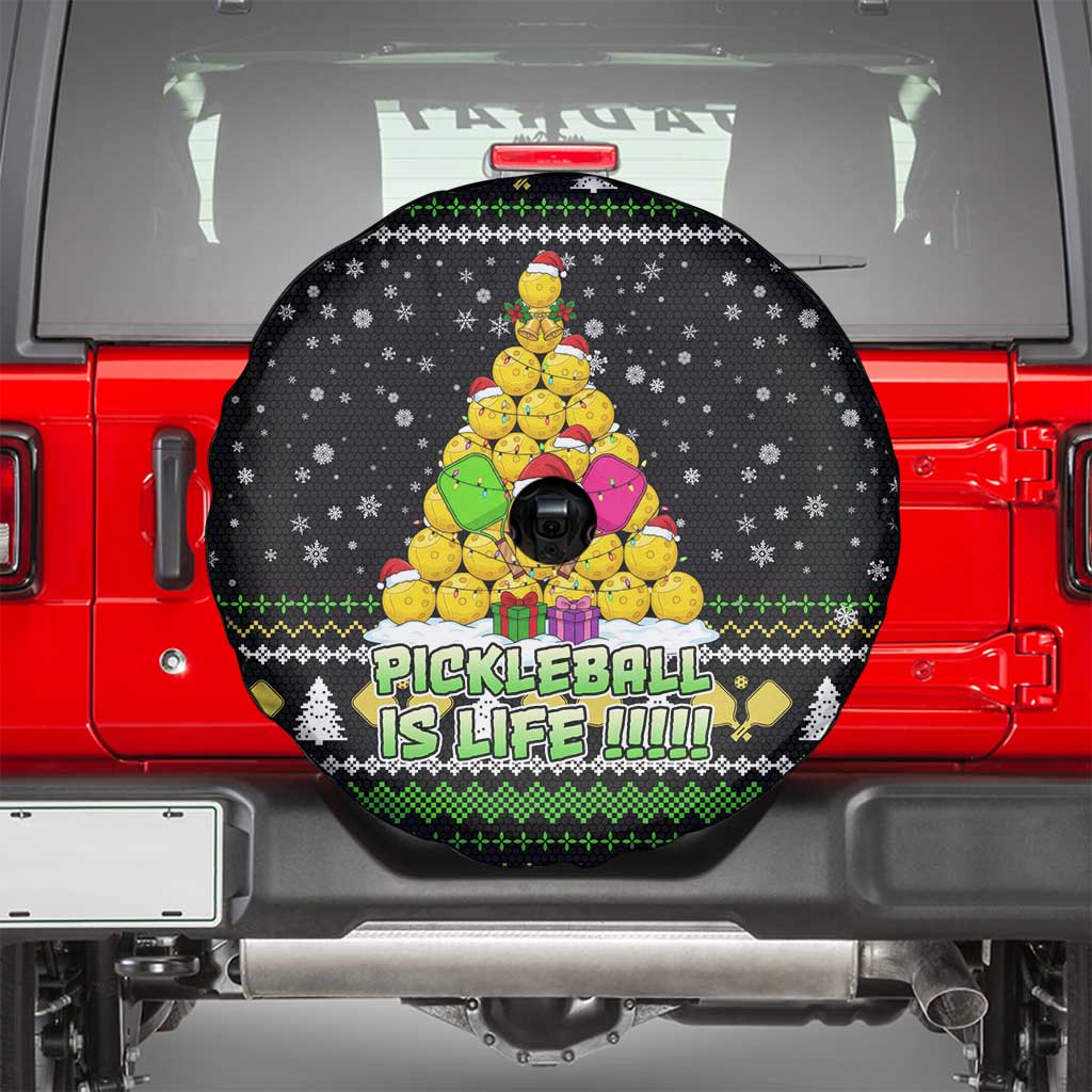 PickleBall Is Life Christmas Spare Tire Cover Xmas Holiday Patterns - Wonder Print Shop