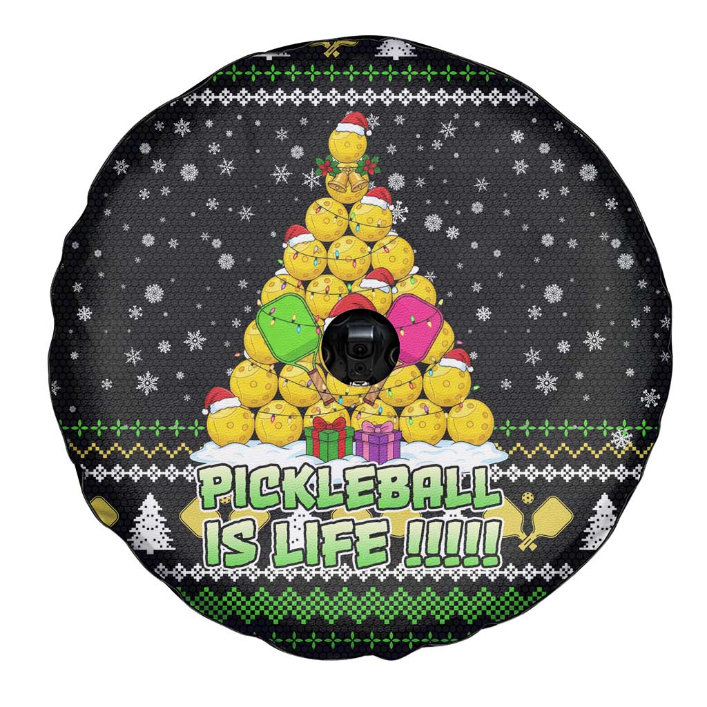 PickleBall Is Life Christmas Spare Tire Cover Xmas Holiday Patterns - Wonder Print Shop