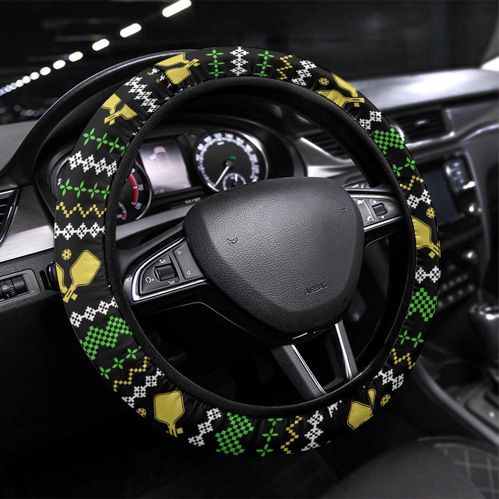 PickleBall Is Life Christmas Steering Wheel Cover Xmas Holiday Patterns - Wonder Print Shop