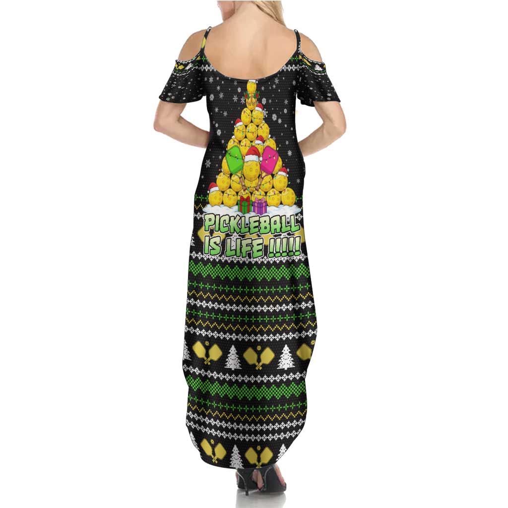 PickleBall Is Life Christmas Summer Maxi Dress Xmas Holiday Patterns - Wonder Print Shop