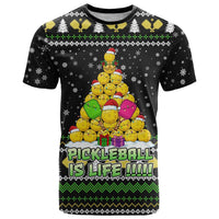PickleBall Is Life Christmas T Shirt Xmas Holiday Patterns - Wonder Print Shop