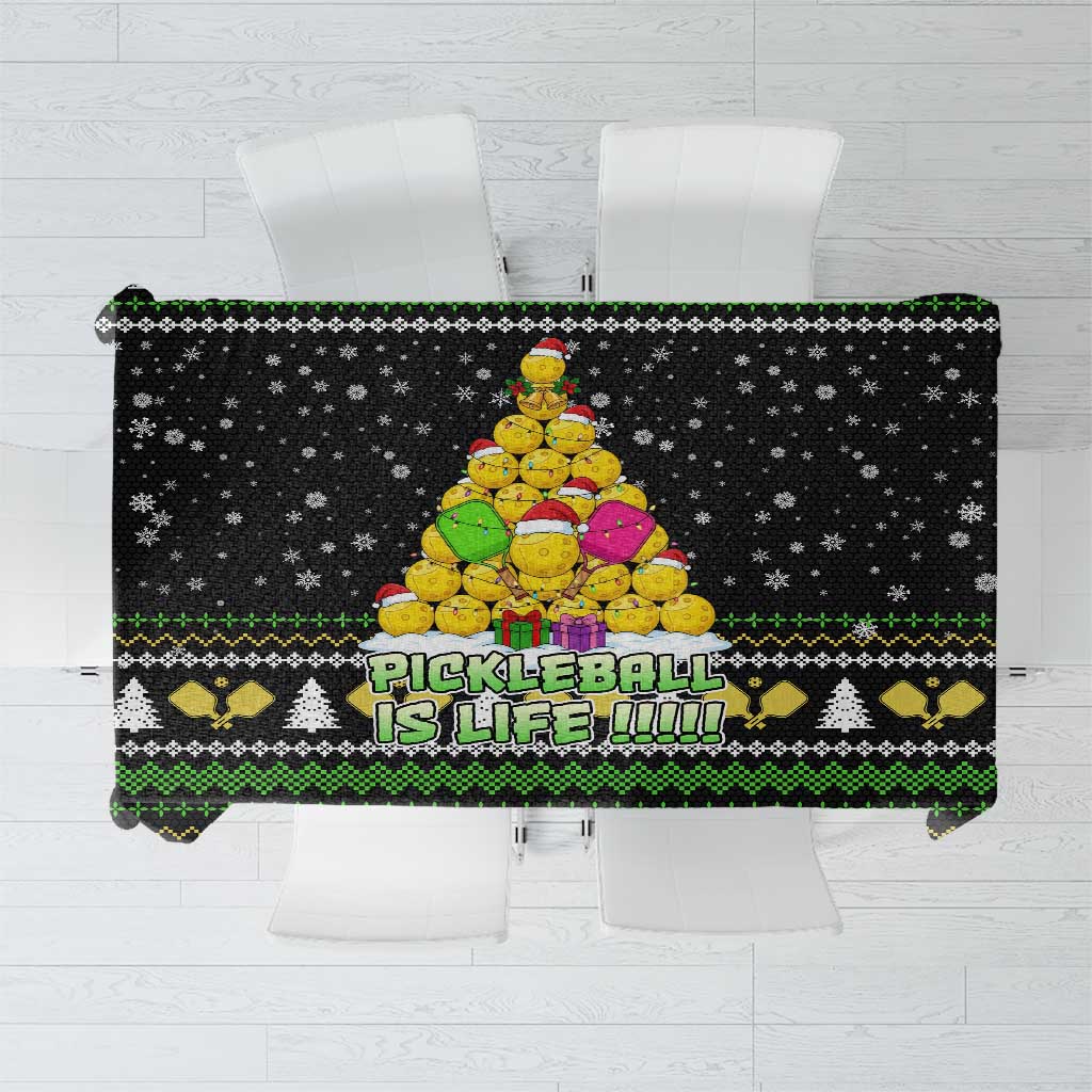 PickleBall Is Life Christmas Tablecloth Xmas Holiday Patterns - Wonder Print Shop
