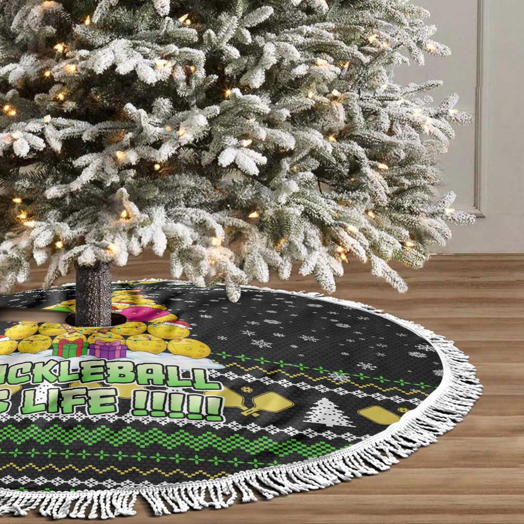PickleBall Is Life Christmas Tree Skirt Xmas Holiday Patterns - Wonder Print Shop