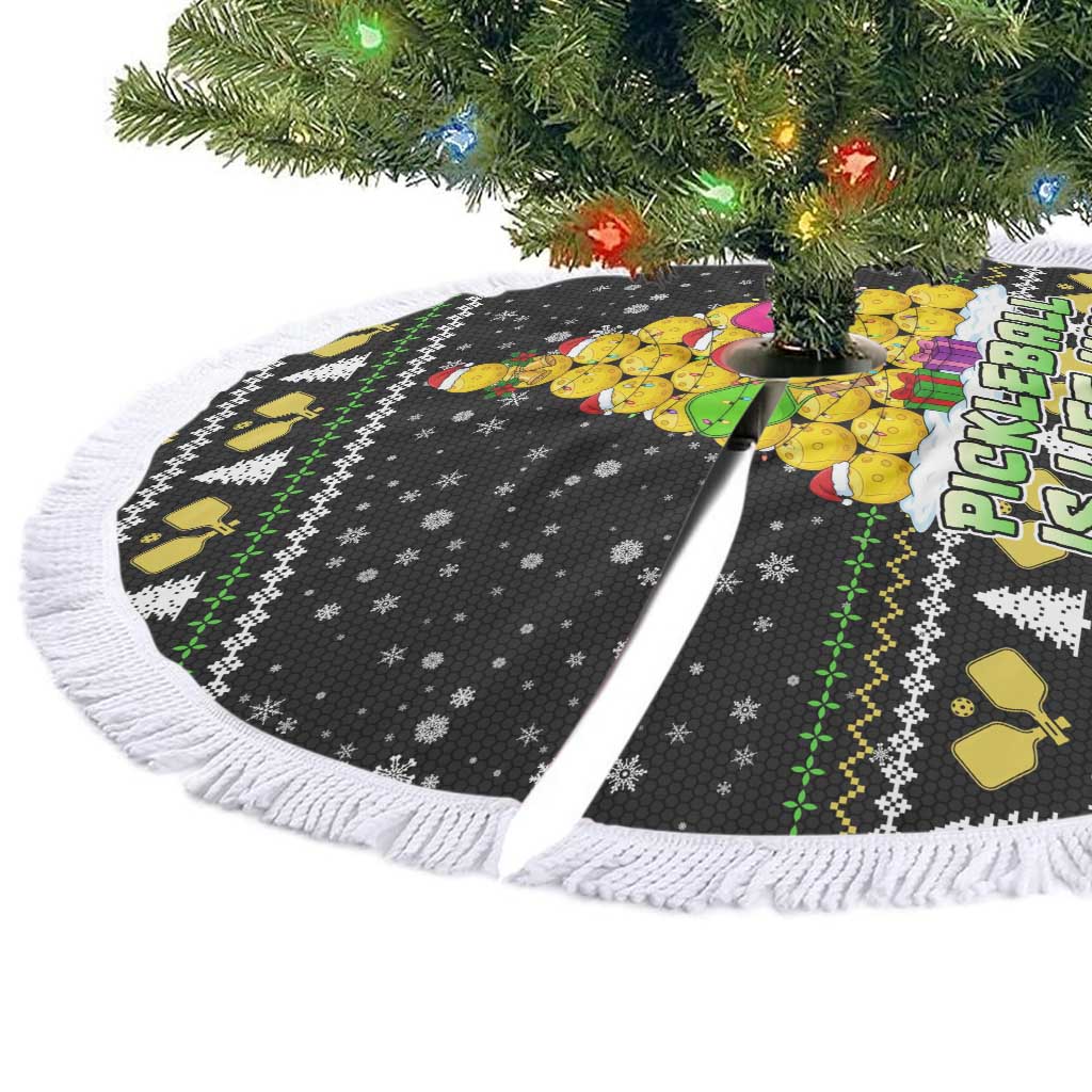 PickleBall Is Life Christmas Tree Skirt Xmas Holiday Patterns - Wonder Print Shop
