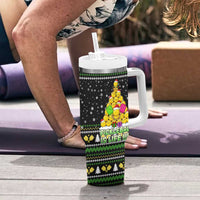 PickleBall Is Life Christmas Tumbler With Handle Xmas Holiday Patterns - Wonder Print Shop