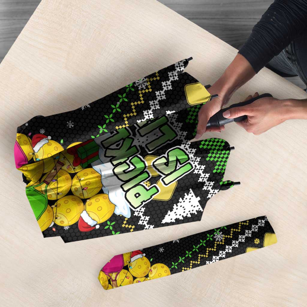 PickleBall Is Life Christmas Umbrella Xmas Holiday Patterns - Wonder Print Shop