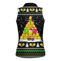 PickleBall Is Life Christmas Women Sleeveless Polo Shirt Xmas Holiday Patterns - Wonder Print Shop