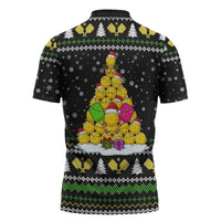 PickleBall Is Life Christmas Zipper Polo Shirt Xmas Holiday Patterns - Wonder Print Shop