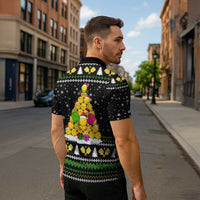 PickleBall Is Life Christmas Zipper Polo Shirt Xmas Holiday Patterns - Wonder Print Shop