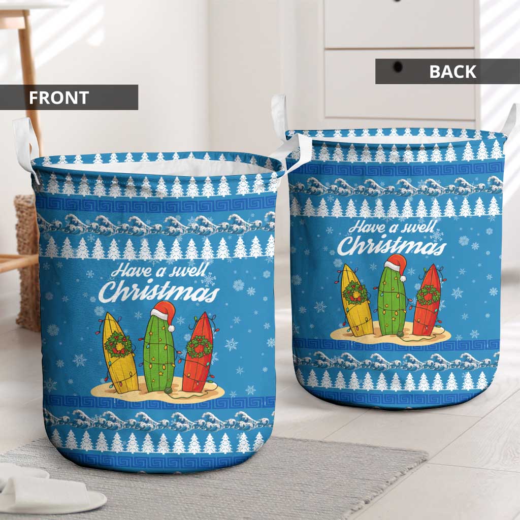 Surfer Swell Christmas Laundry Basket Xmas Holiday Patterns - Wonder Print Shop