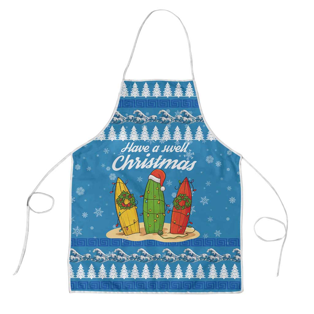 Surfer Swell Christmas Apron Xmas Holiday Patterns - Wonder Print Shop
