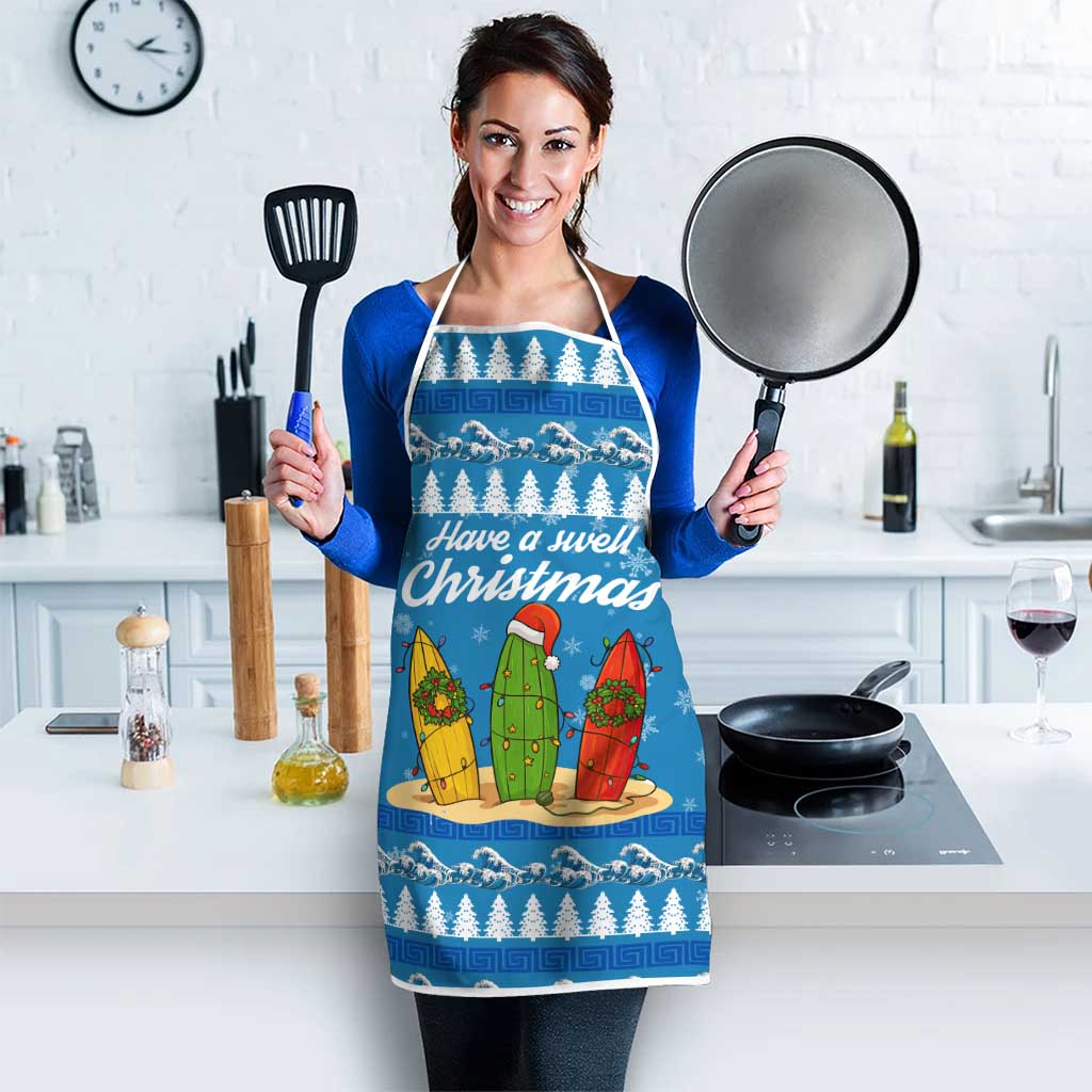 Surfer Swell Christmas Apron Xmas Holiday Patterns - Wonder Print Shop