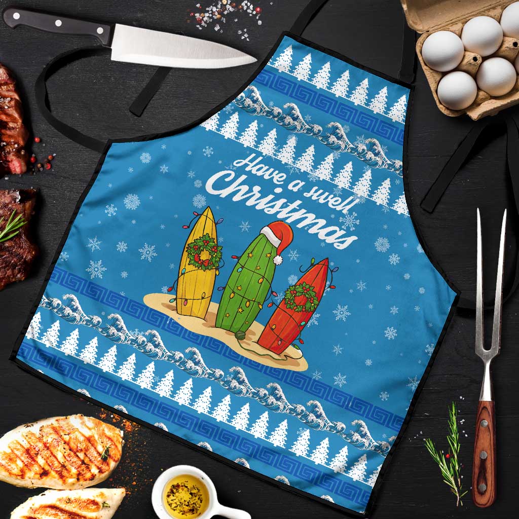 Surfer Swell Christmas Apron Xmas Holiday Patterns - Wonder Print Shop