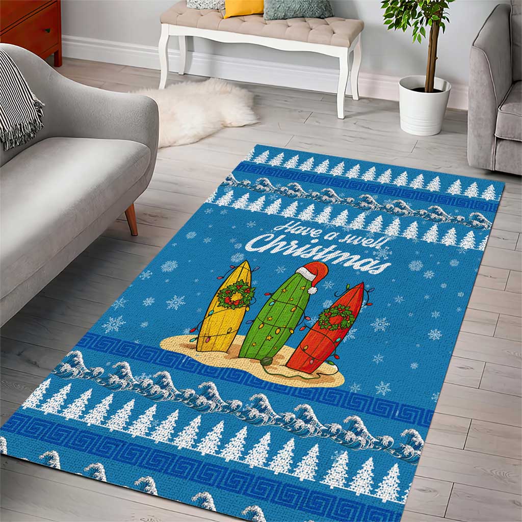 Surfer Swell Christmas Area Rug Xmas Holiday Patterns - Wonder Print Shop