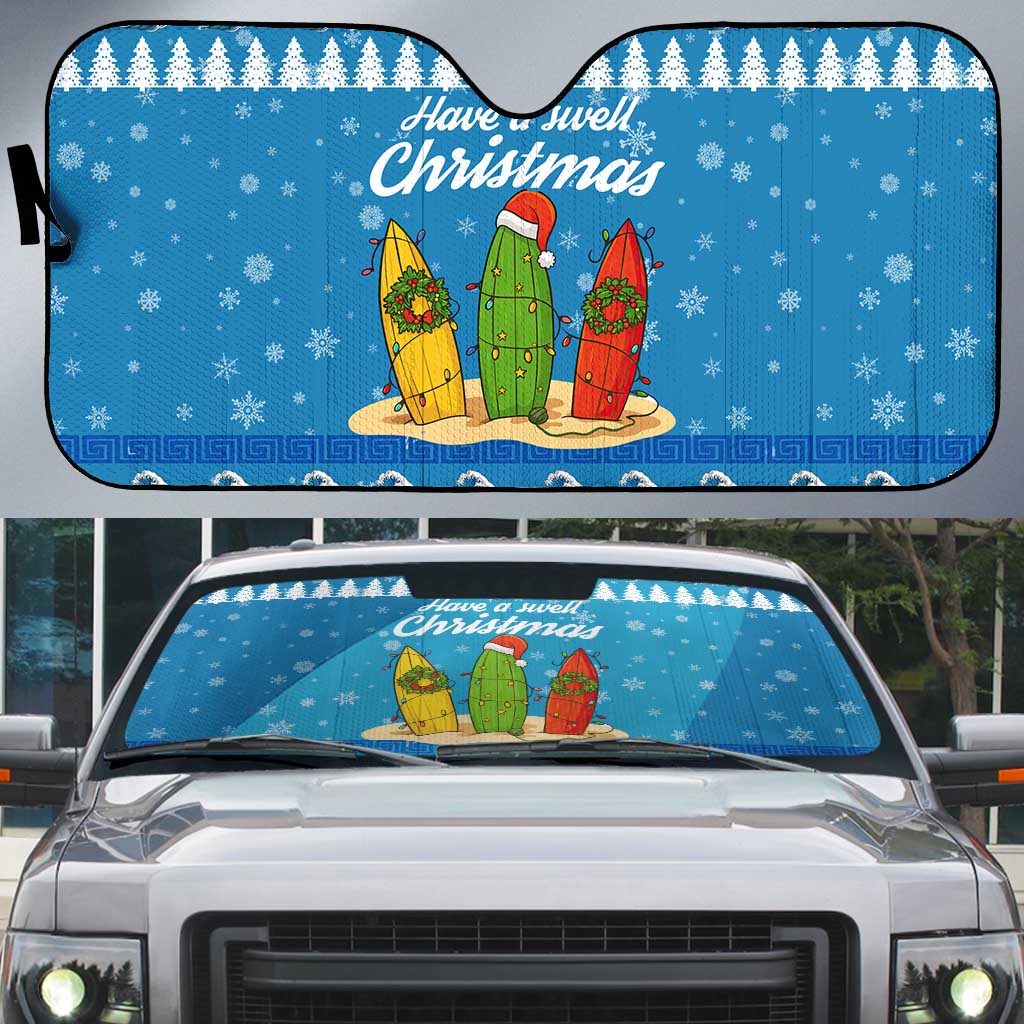 Surfer Swell Christmas Auto Sun Shade Xmas Holiday Patterns - Wonder Print Shop