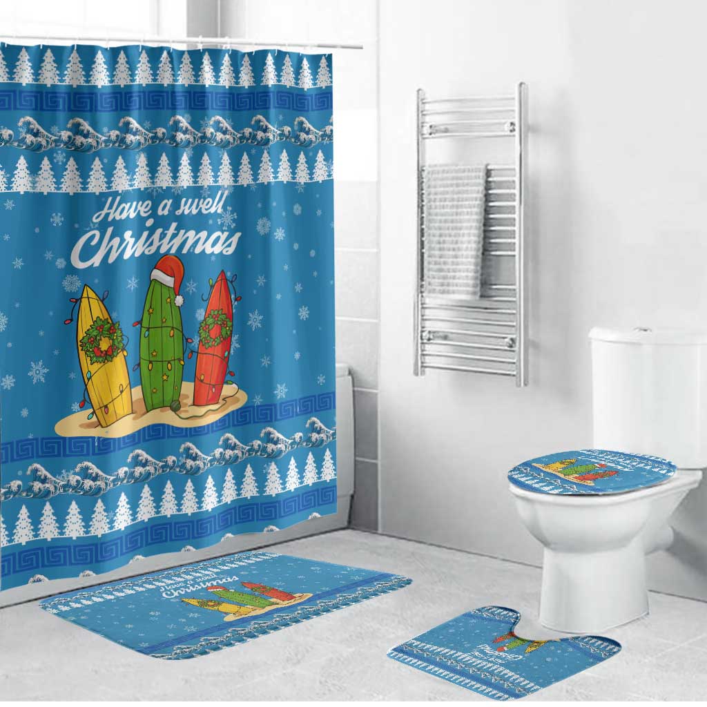 Surfer Swell Christmas Bathroom Set Xmas Holiday Patterns - Wonder Print Shop