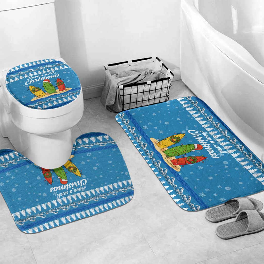 Surfer Swell Christmas Bathroom Set Xmas Holiday Patterns - Wonder Print Shop