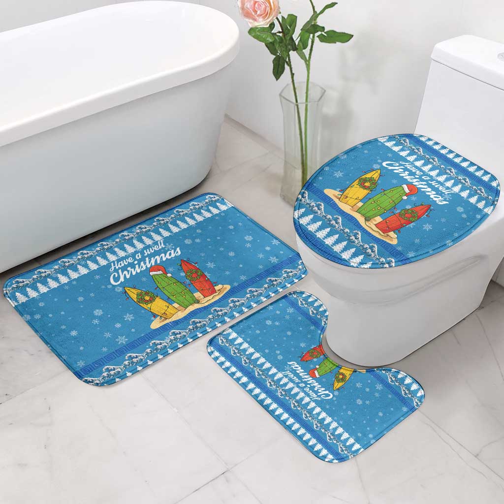 Surfer Swell Christmas Bathroom Set Xmas Holiday Patterns - Wonder Print Shop