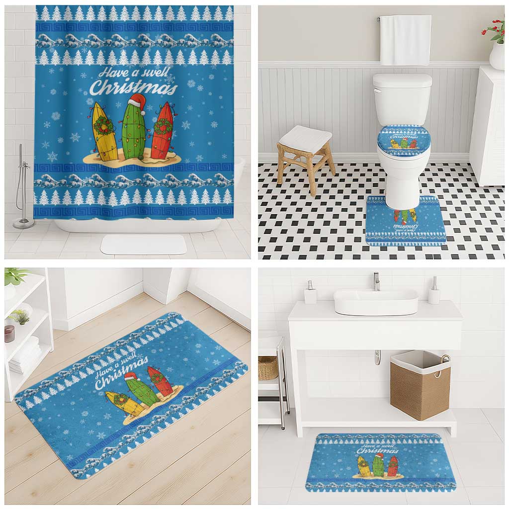 Surfer Swell Christmas Bathroom Set Xmas Holiday Patterns - Wonder Print Shop
