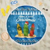 Surfer Swell Christmas Beach Blanket Xmas Holiday Patterns - Wonder Print Shop