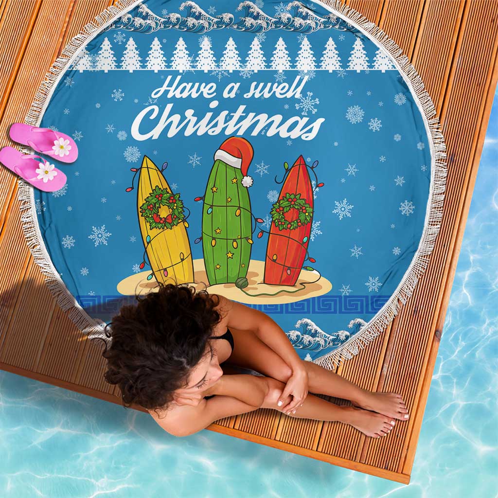 Surfer Swell Christmas Beach Blanket Xmas Holiday Patterns - Wonder Print Shop
