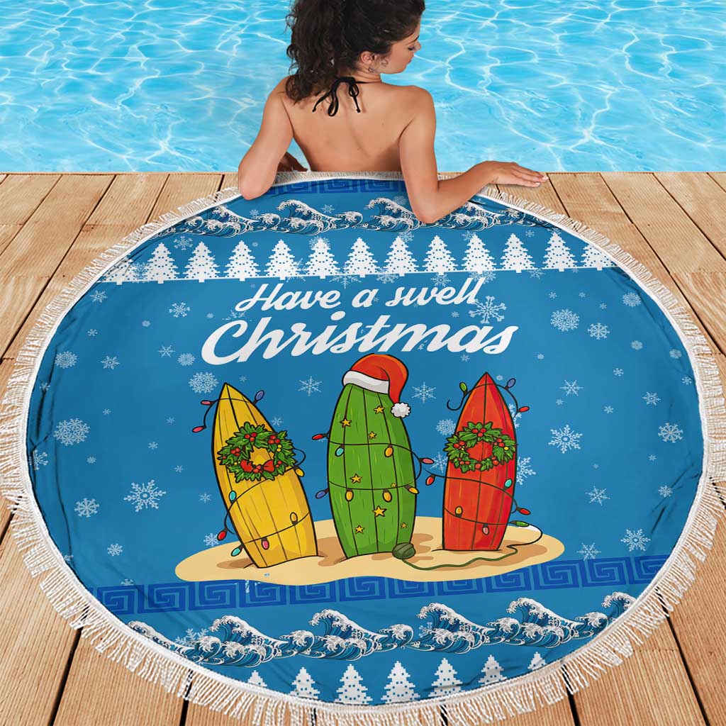 Surfer Swell Christmas Beach Blanket Xmas Holiday Patterns - Wonder Print Shop