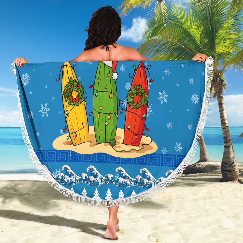 Surfer Swell Christmas Beach Blanket Xmas Holiday Patterns - Wonder Print Shop