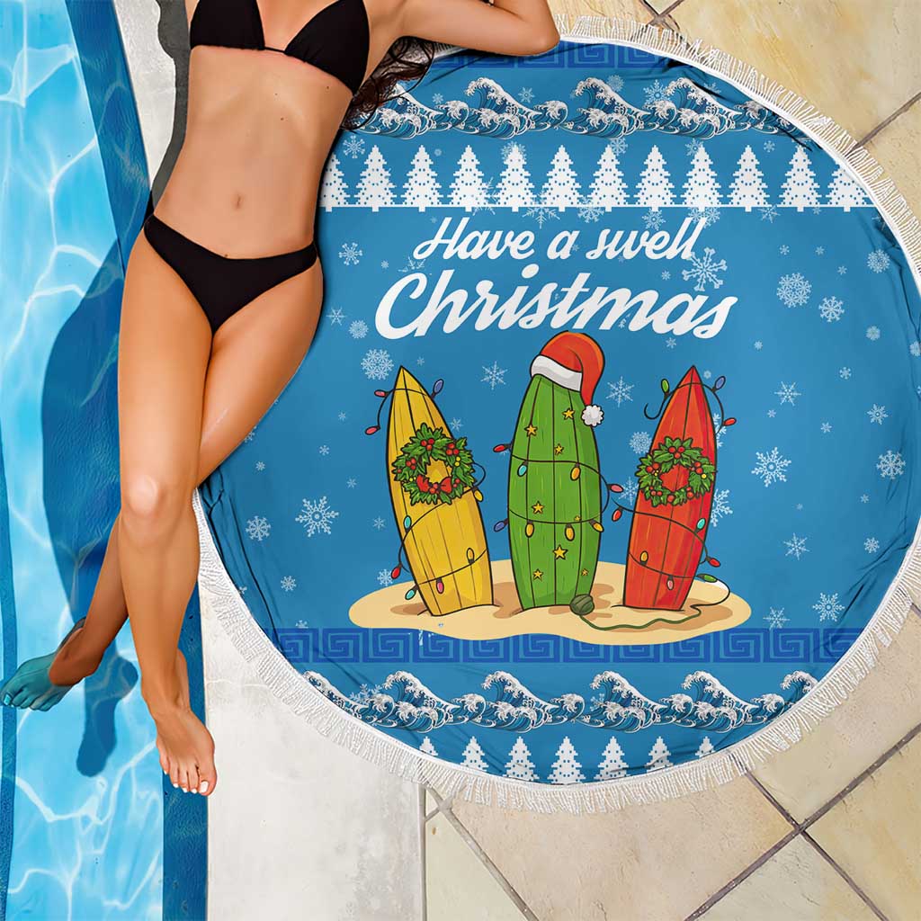 Surfer Swell Christmas Beach Blanket Xmas Holiday Patterns - Wonder Print Shop