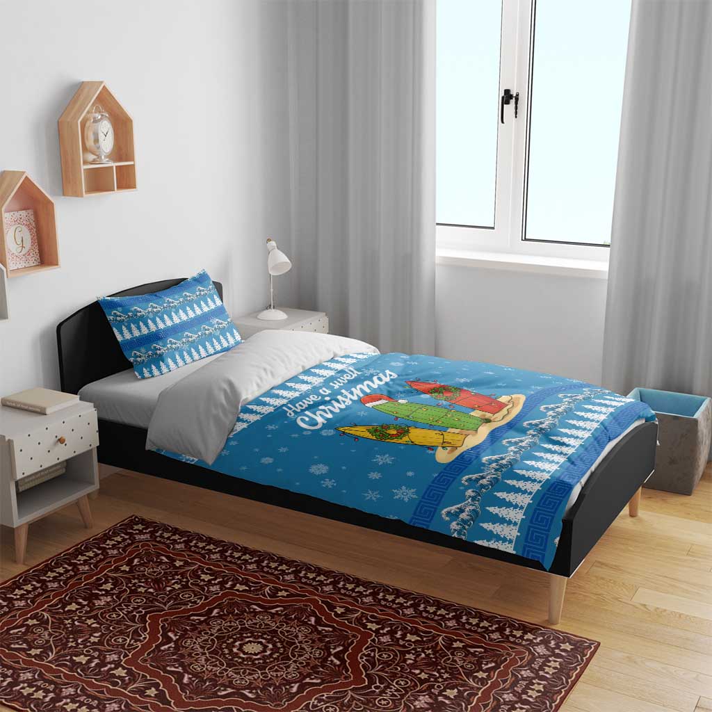 Surfer Swell Christmas Bedding Set Xmas Holiday Patterns - Wonder Print Shop