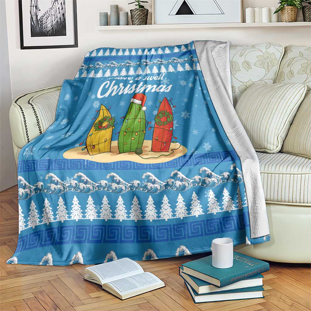 Surfer Swell Christmas Blanket Xmas Holiday Patterns - Wonder Print Shop