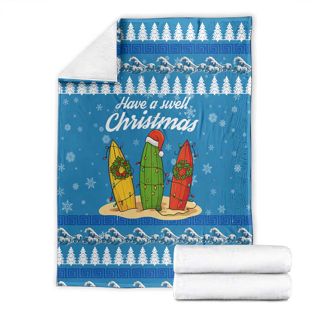 Surfer Swell Christmas Blanket Xmas Holiday Patterns - Wonder Print Shop