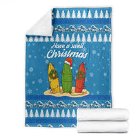 Surfer Swell Christmas Blanket Xmas Holiday Patterns - Wonder Print Shop
