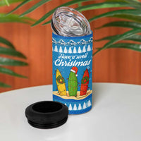 Surfer Swell Christmas 4 in 1 Can Cooler Tumbler Xmas Holiday Patterns - Wonder Print Shop