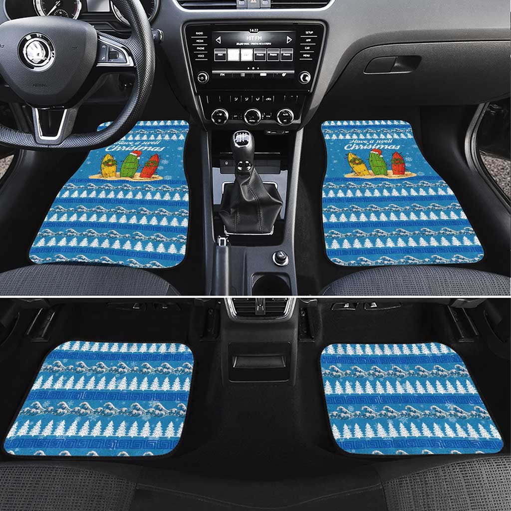 Surfer Swell Christmas Car Mats Xmas Holiday Patterns - Wonder Print Shop