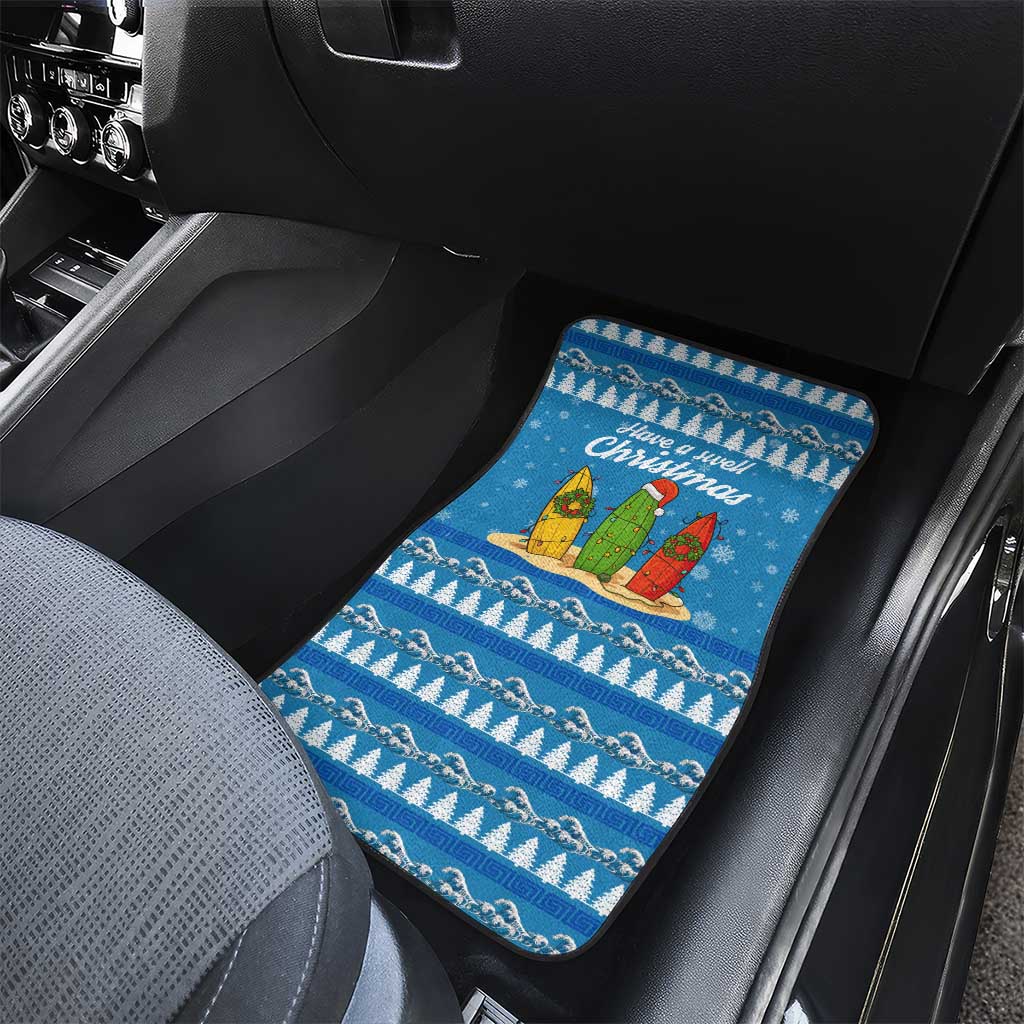 Surfer Swell Christmas Car Mats Xmas Holiday Patterns - Wonder Print Shop