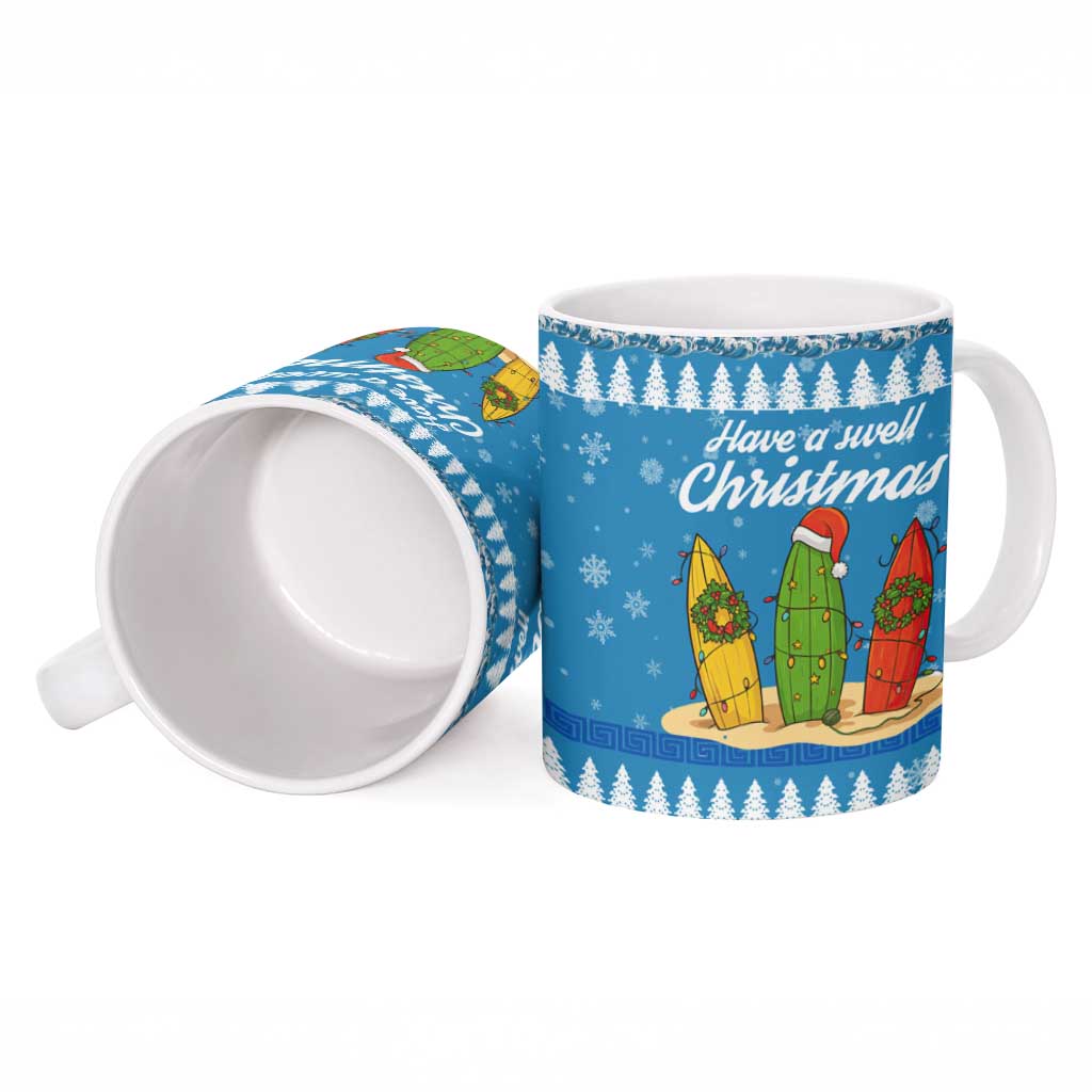 Surfer Swell Christmas Ceramic Mug Xmas Holiday Patterns - Wonder Print Shop