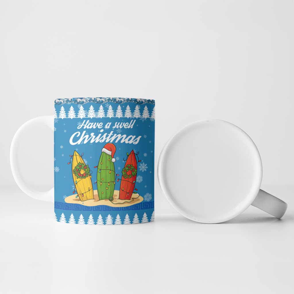 Surfer Swell Christmas Ceramic Mug Xmas Holiday Patterns - Wonder Print Shop