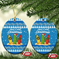 Surfer Swell Christmas Ceramic Ornament Xmas Holiday Patterns - Wonder Print Shop