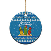 Surfer Swell Christmas Ceramic Ornament Xmas Holiday Patterns - Wonder Print Shop