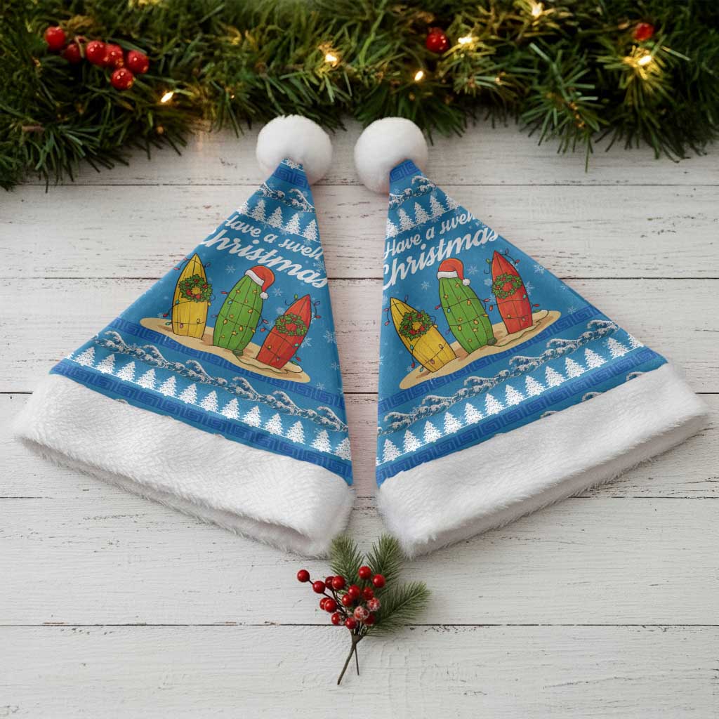 Surfer Swell Christmas Santa Hat Xmas Holiday Patterns - Wonder Print Shop