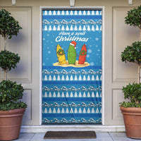 Surfer Swell Christmas Door Cover Xmas Holiday Patterns - Wonder Print Shop