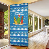 Surfer Swell Christmas Door Cover Xmas Holiday Patterns - Wonder Print Shop