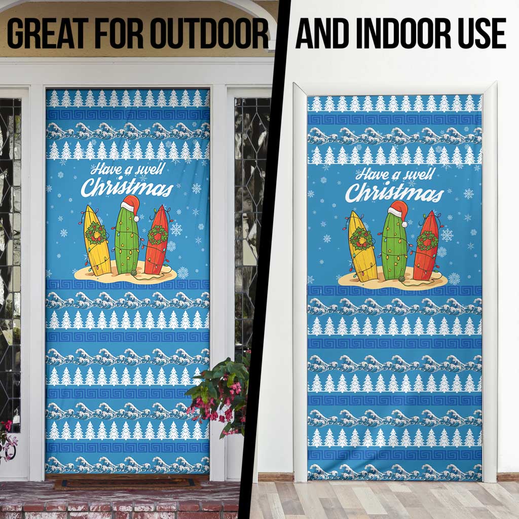 Surfer Swell Christmas Door Cover Xmas Holiday Patterns - Wonder Print Shop