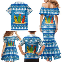 Surfer Swell Christmas Family Matching Mermaid Dress and Hawaiian Shirt Xmas Holiday Patterns - Wonder Print Shop