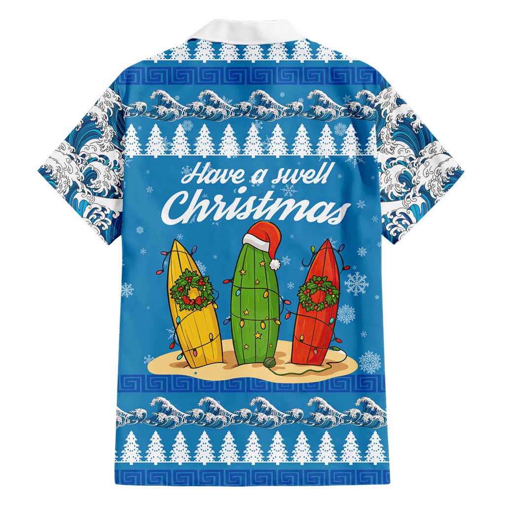 Surfer Swell Christmas Family Matching Mermaid Dress and Hawaiian Shirt Xmas Holiday Patterns - Wonder Print Shop